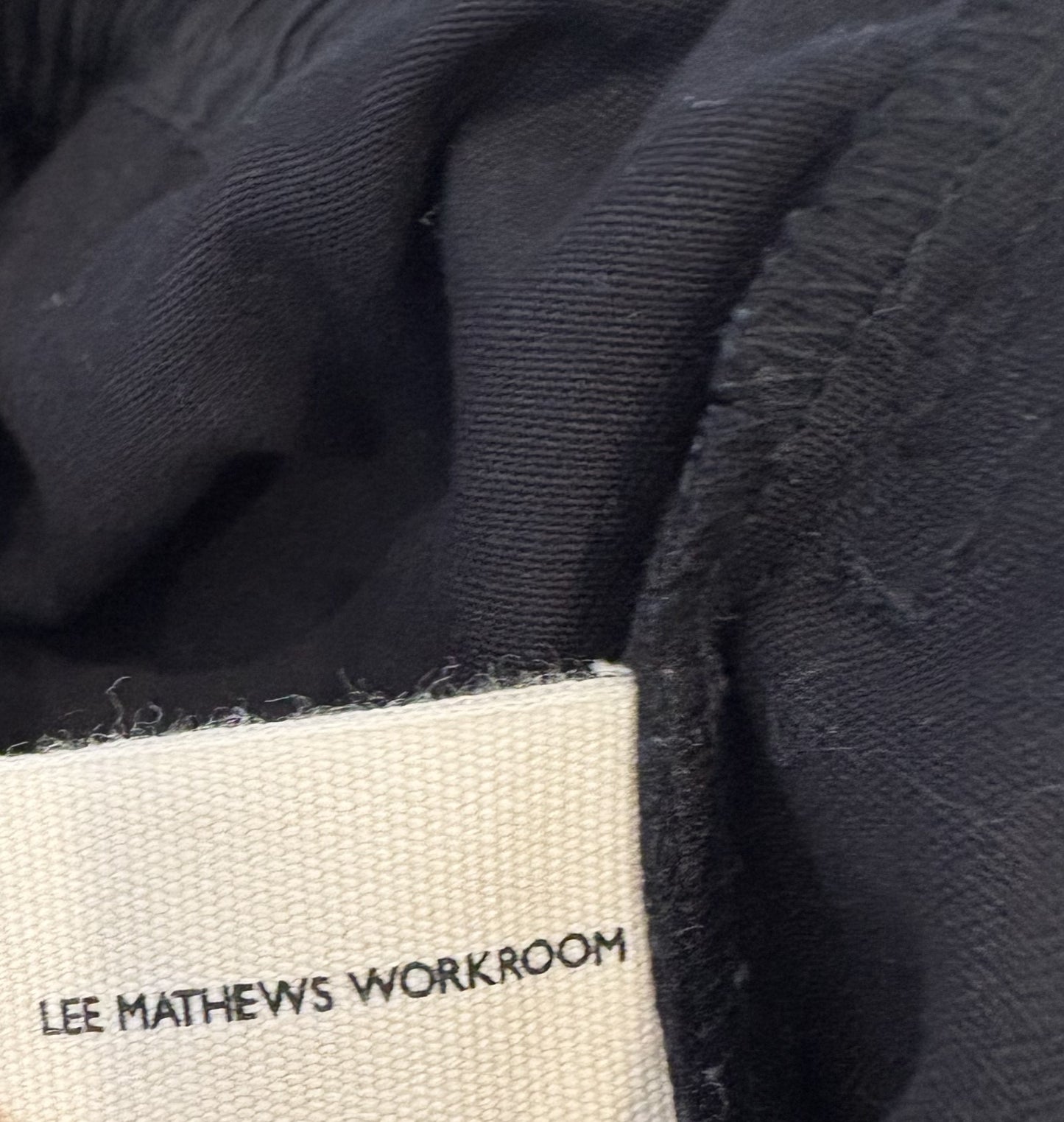 Lee Mathews Drill elasticated-waist shorts - Black - Size 5 (NZ.14 - 16)