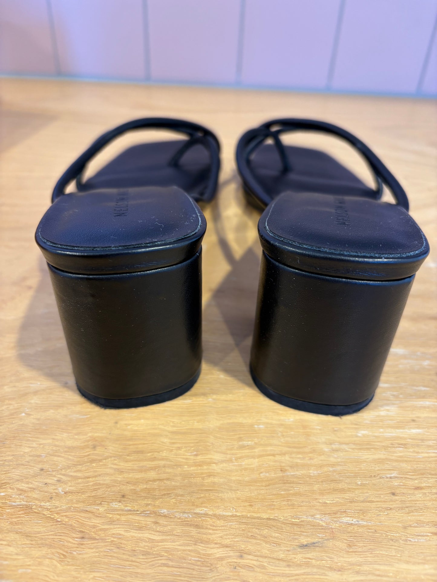 Nelson Made - Roma Mule, Black Calf - 40