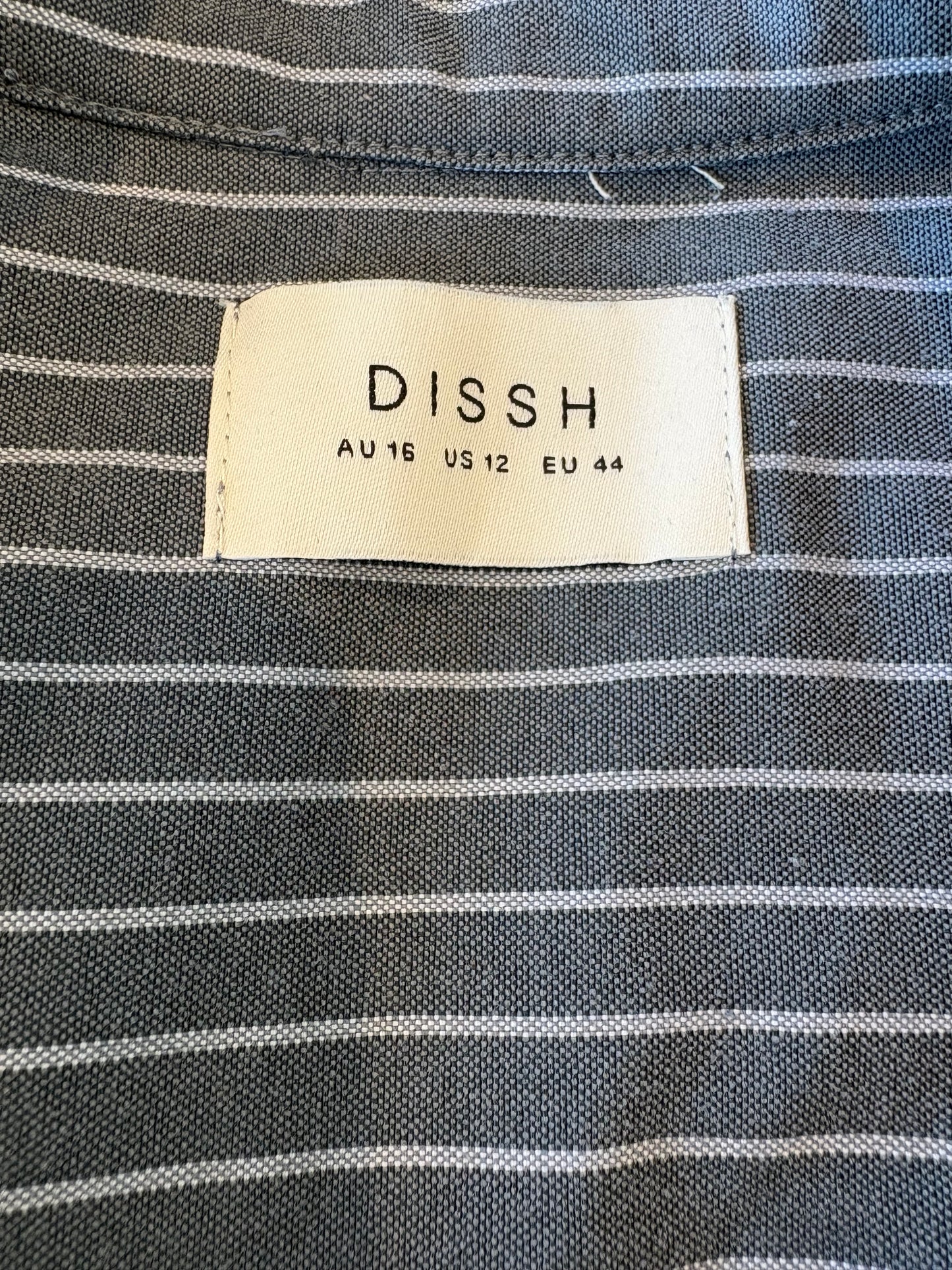 Dissh Mason Slate Oversized Stripe Shirt - 16
