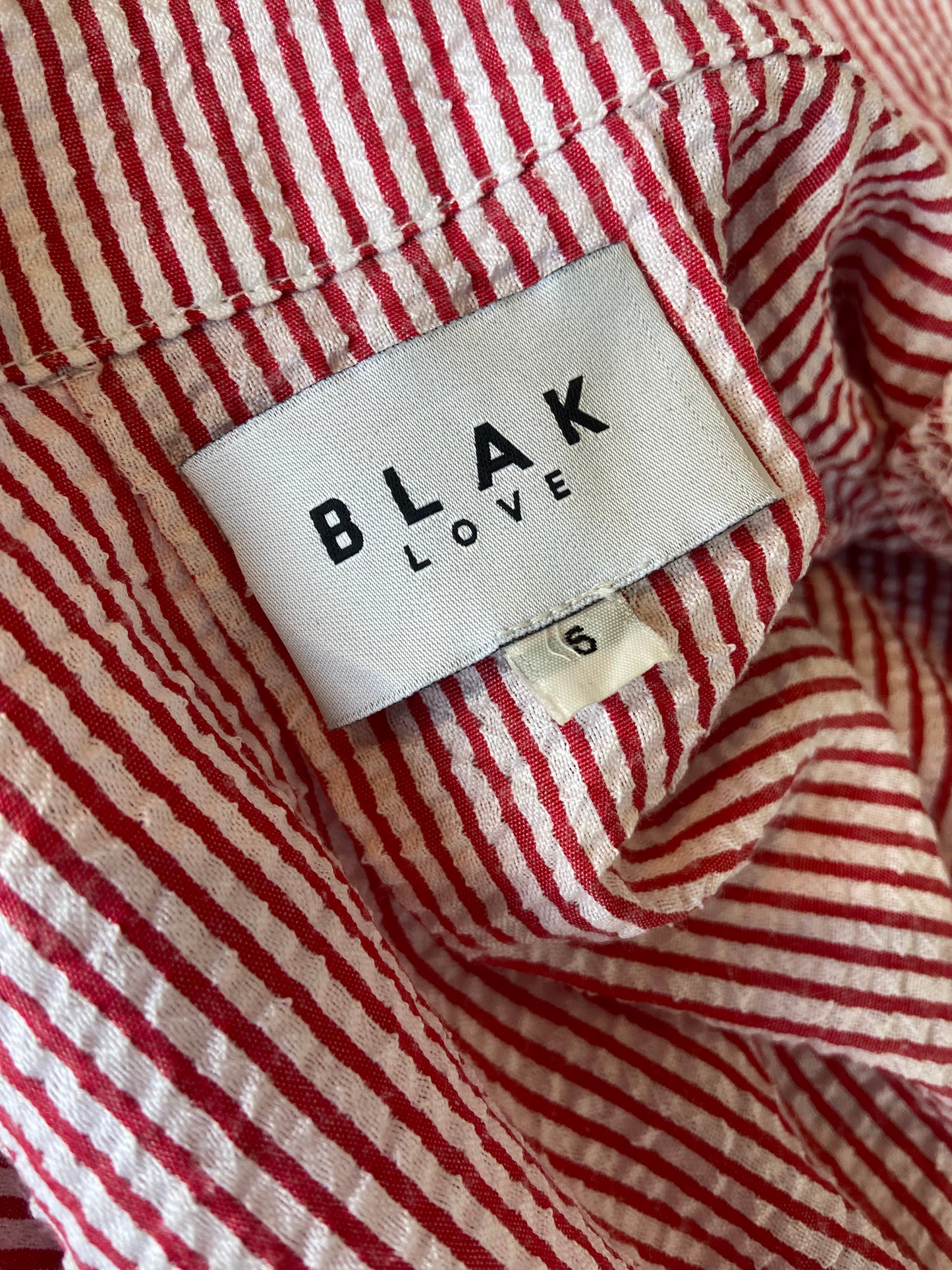 Blak Love Defiant Shirt - Red / White Stripe