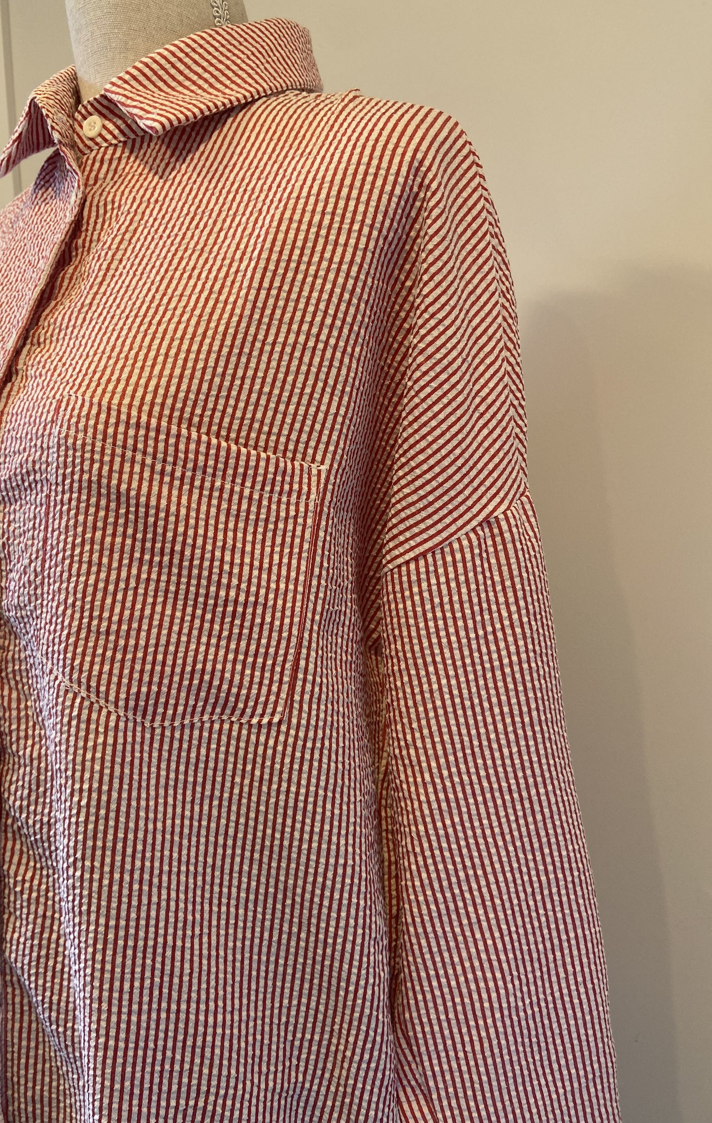 Blak Love Defiant Shirt - Red / White Stripe