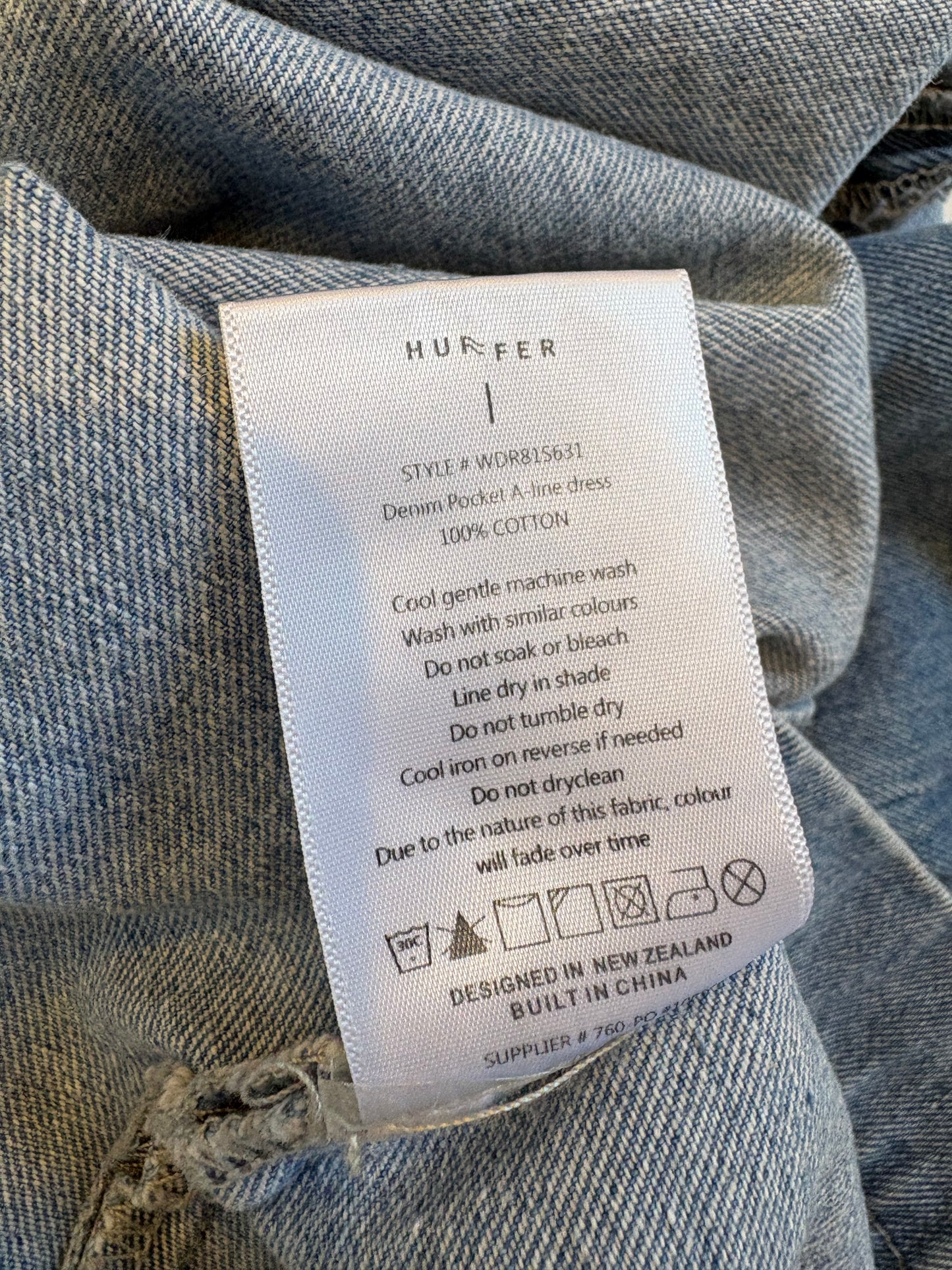 Huffer Denim Pocket A Line Dress