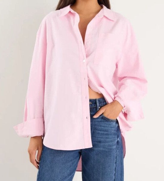 Stories Be Told, Signature Pink Oxford Boyfriend Shirt - 12