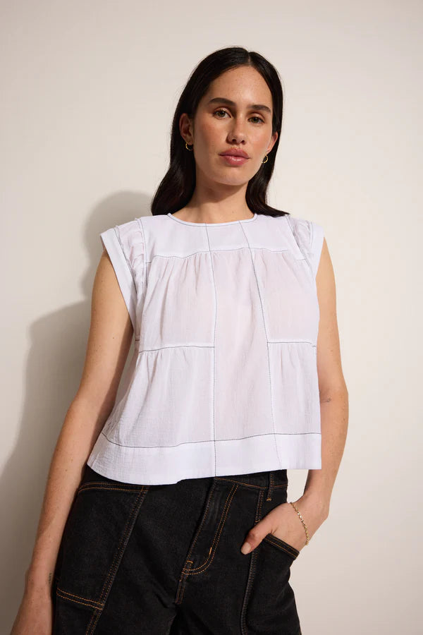 Max Elsie Stitch Detail Shell Top - 18