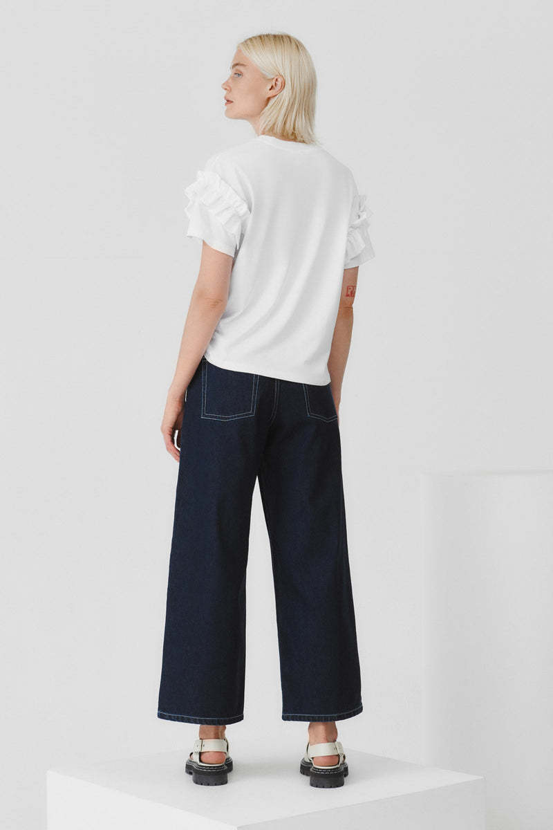 Kowtow Frill Sleeve Tee - L