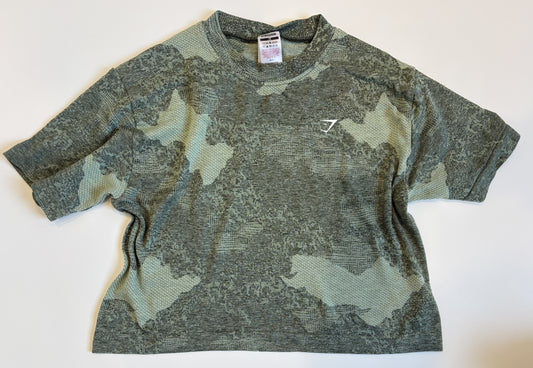 Gymshark -Adapt Camo Seamless Crop Top - XS