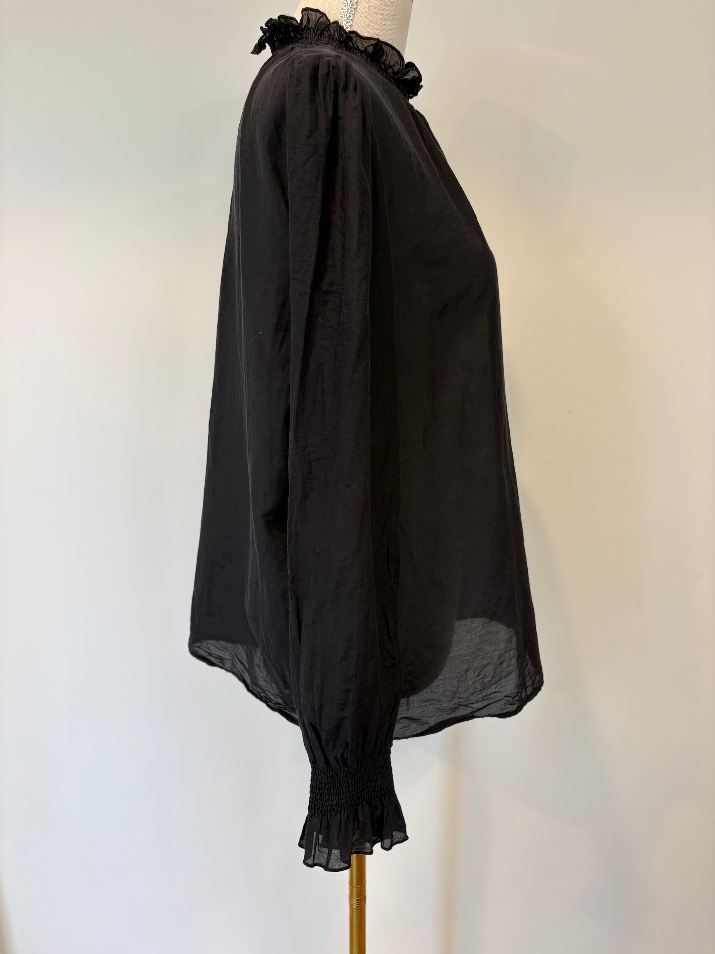 Helen Cherry Cotton / Silk Top - M