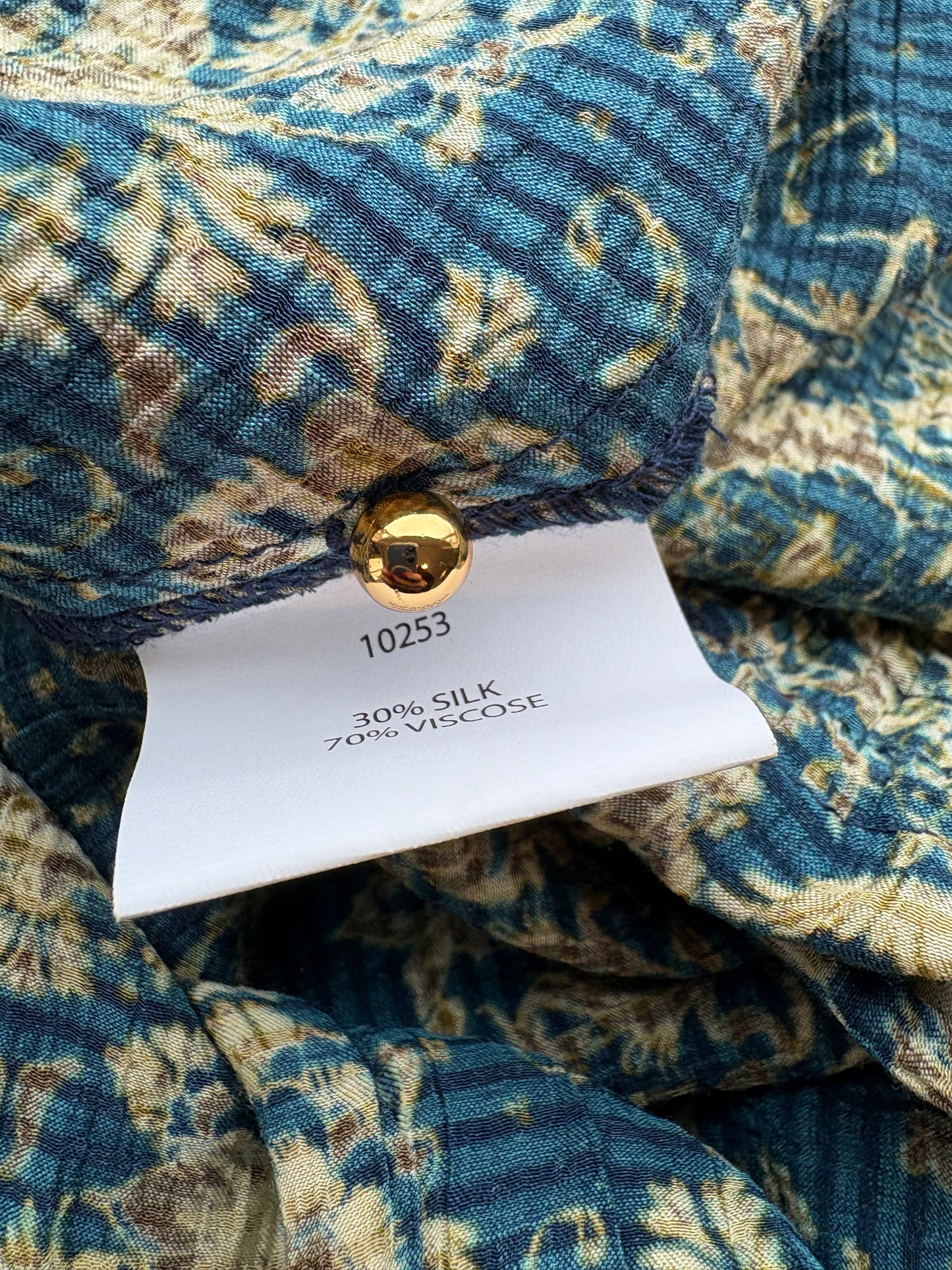 Karen Walker Trinket Top - Navy / Antique Gold - US2 / UK6