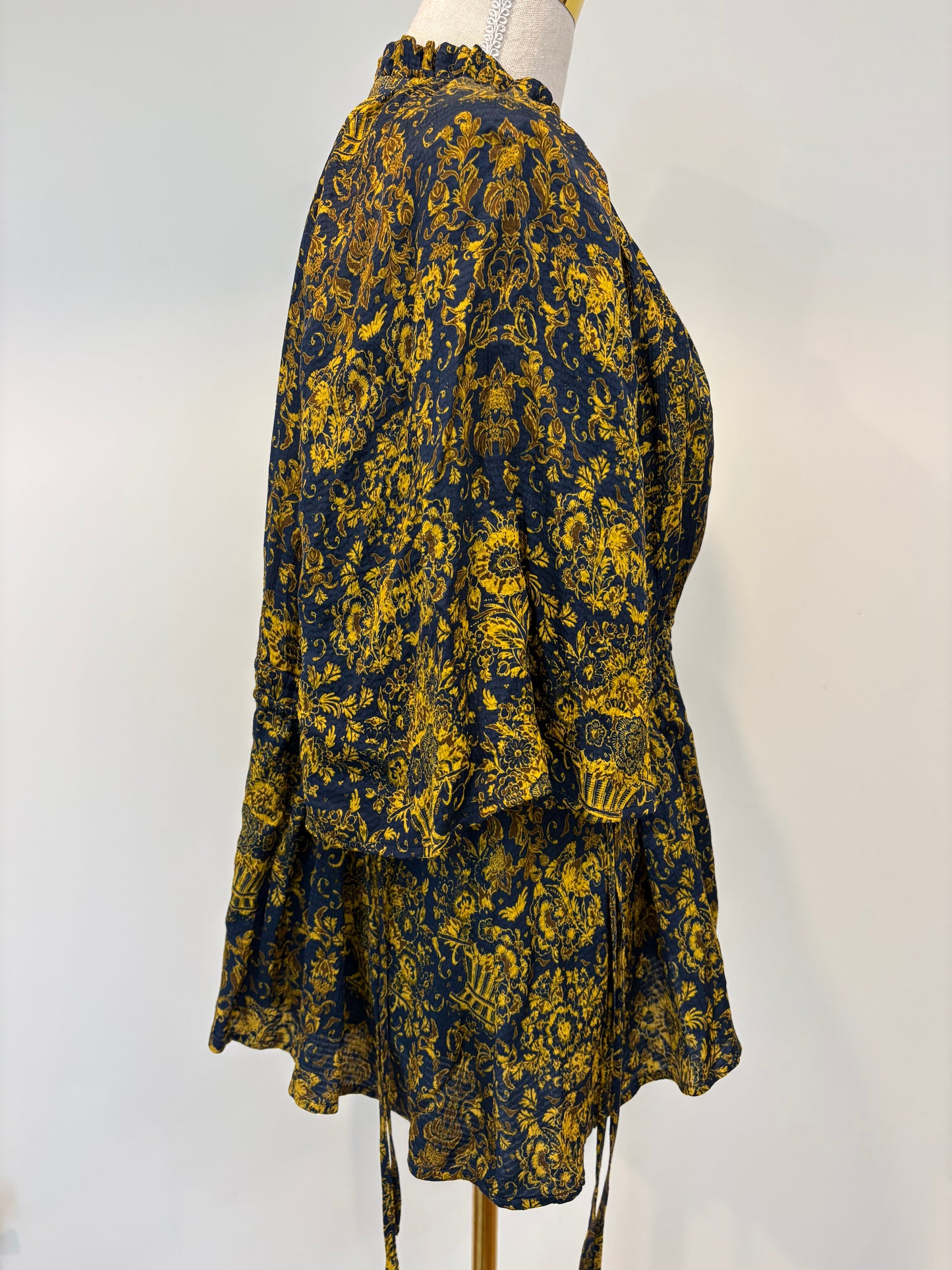 Karen Walker Trinket Top - Navy / Antique Gold - US2 / UK6