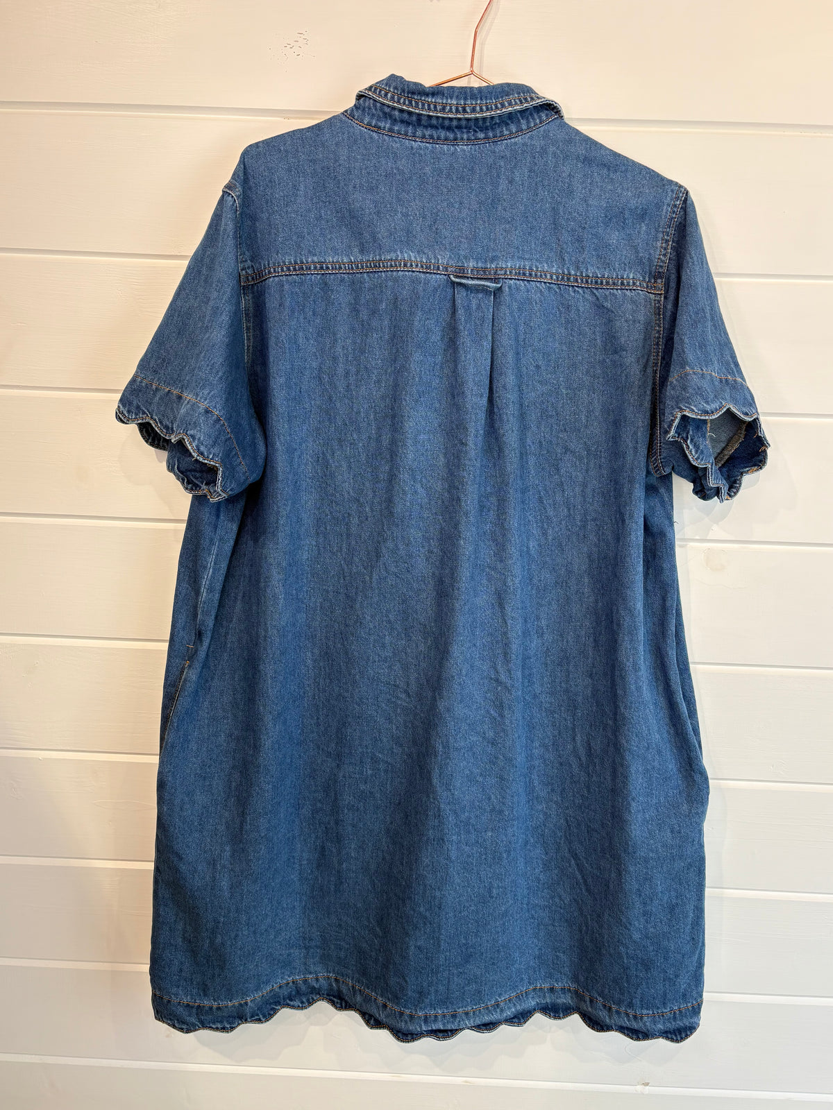 Sass Vale Scalloped Denim Dress - 16