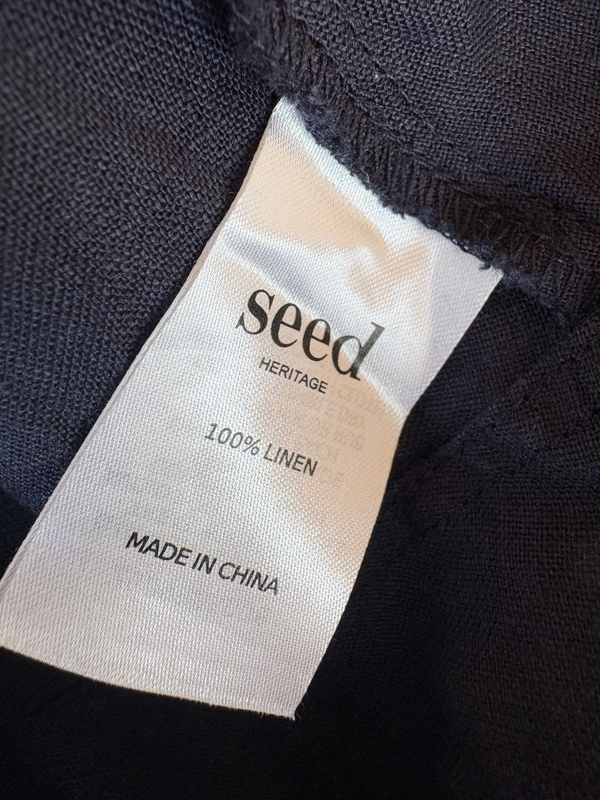 Seed - Navy Linen Shirt Dress - 16