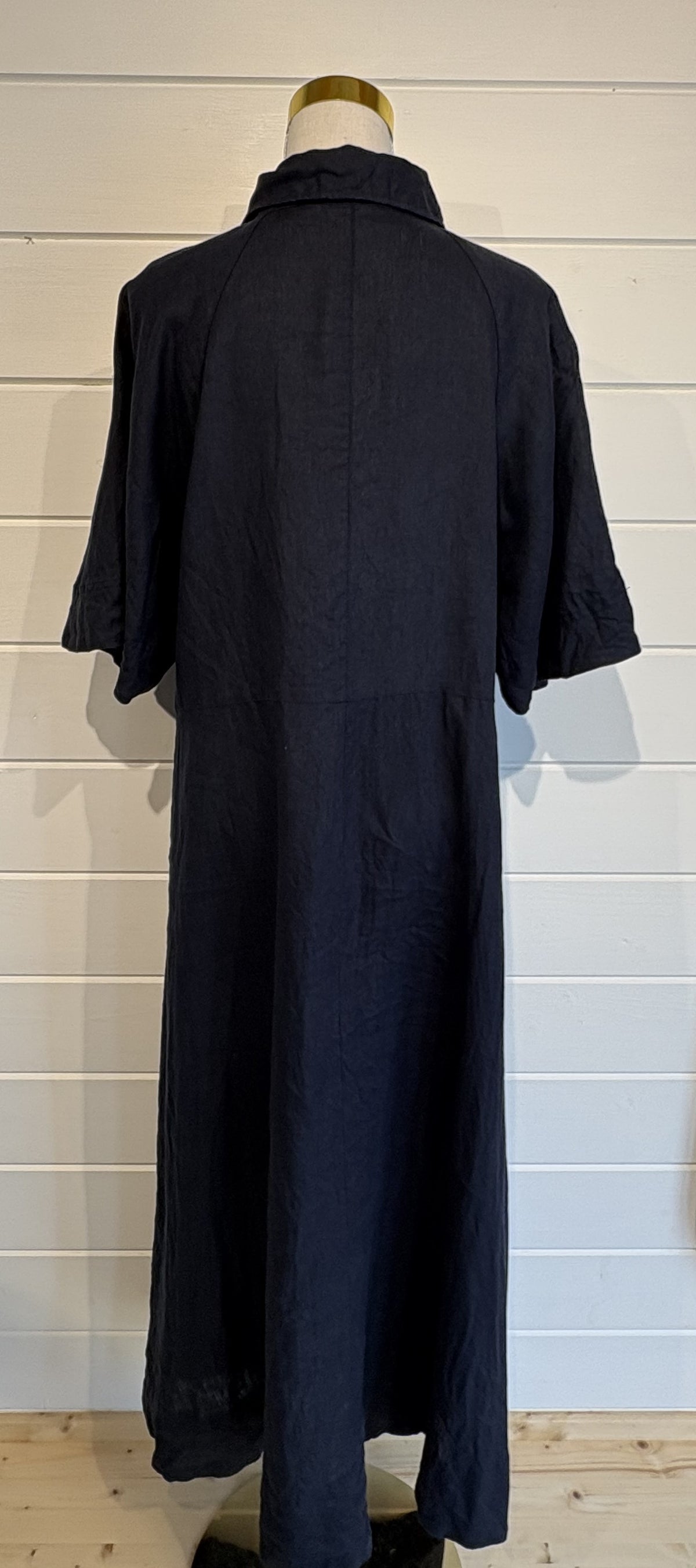 Seed - Navy Linen Shirt Dress - 16