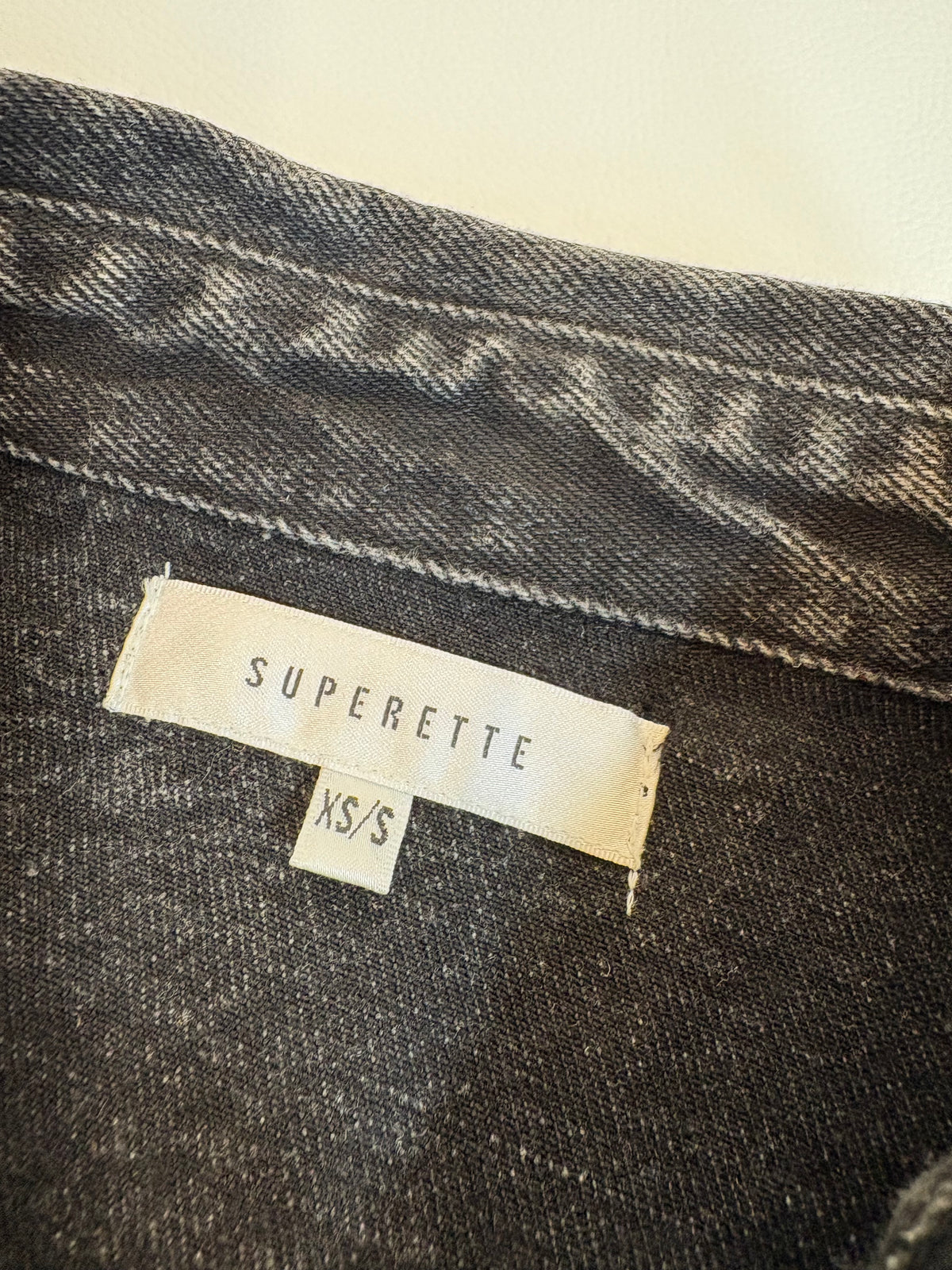 Superette Black Studded Denim Shirt - XS/S