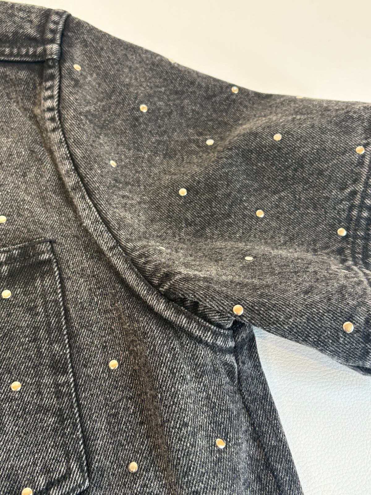 Superette Black Studded Denim Shirt - XS/S