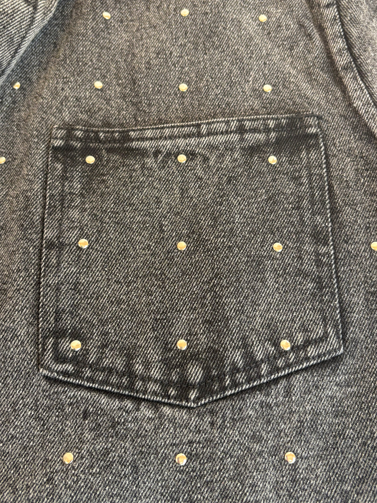 Superette Black Studded Denim Shirt - XS/S