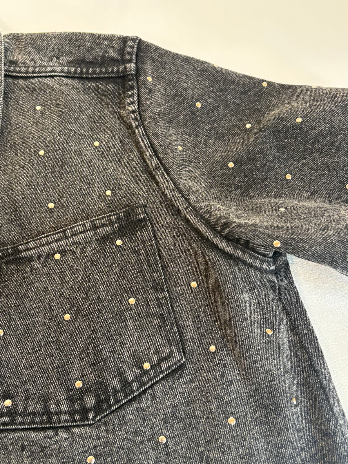 Superette Black Studded Denim Shirt - XS/S