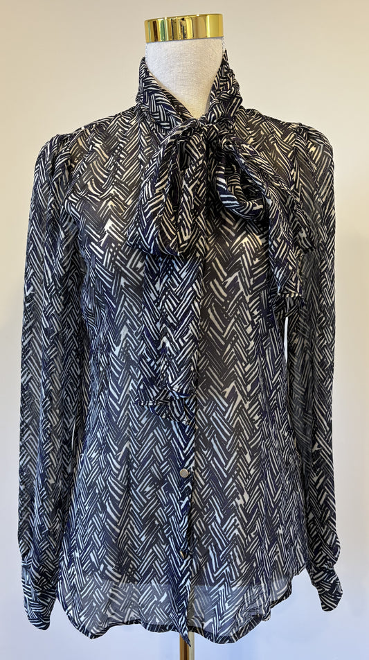 Helen Cherry Silk Shirt - S