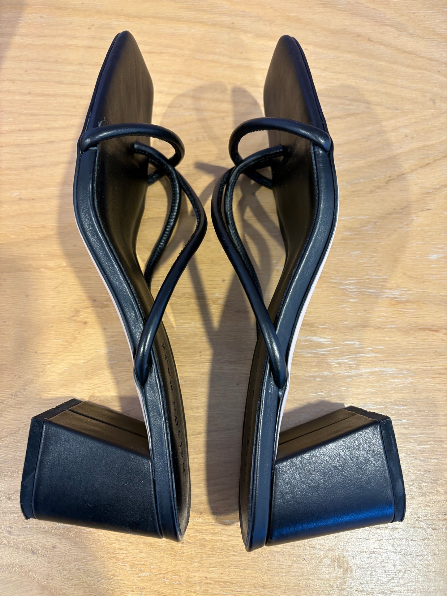 Nelson Made - Roma Mule, Black Calf - 40