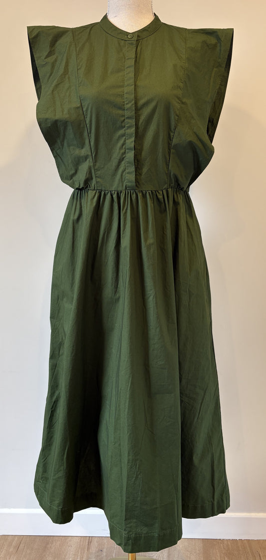 Elk Midi Ruffle Sleeve Dress - AU 8