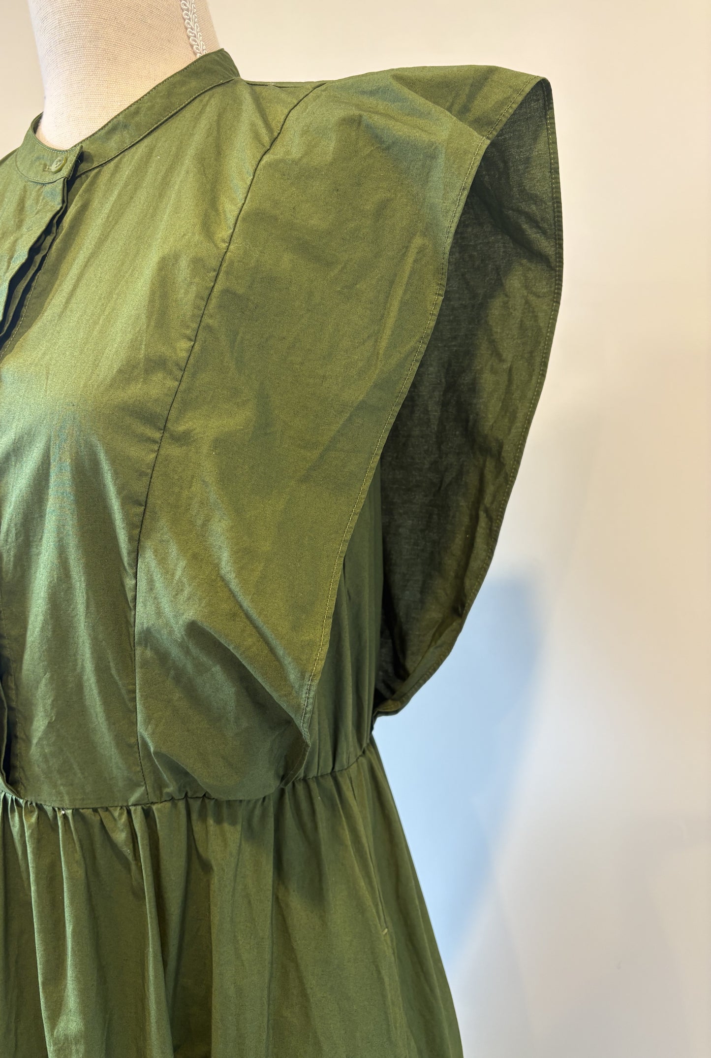 Elk Midi Ruffle Sleeve Dress - AU 8