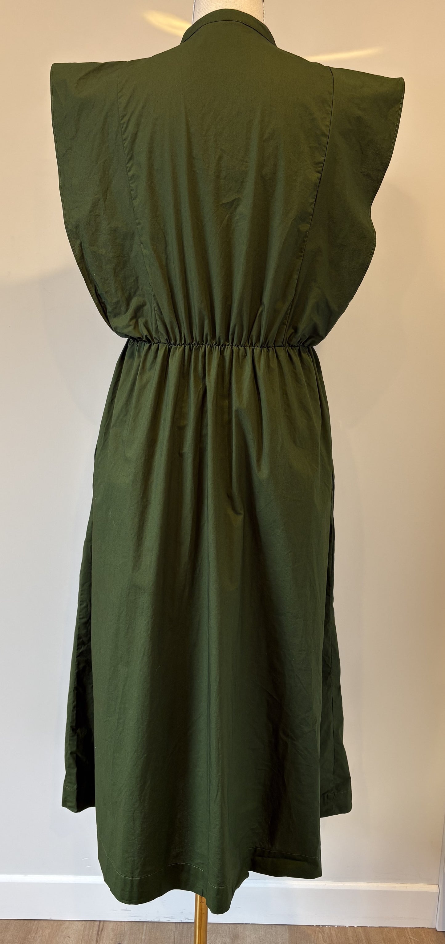 Elk Midi Ruffle Sleeve Dress - AU 8