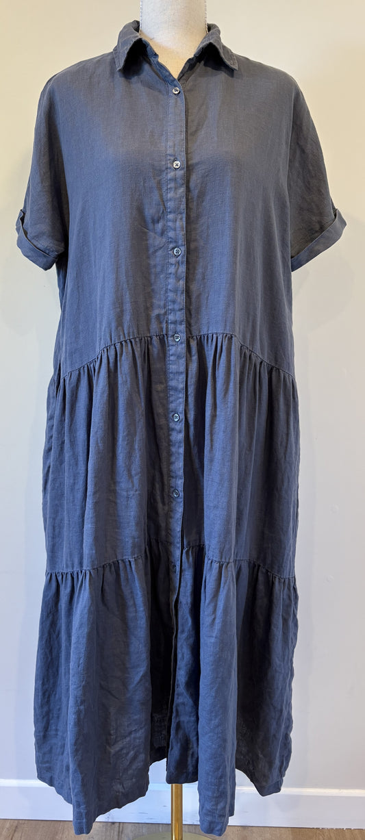Assembly Label Tiered Linen Dress