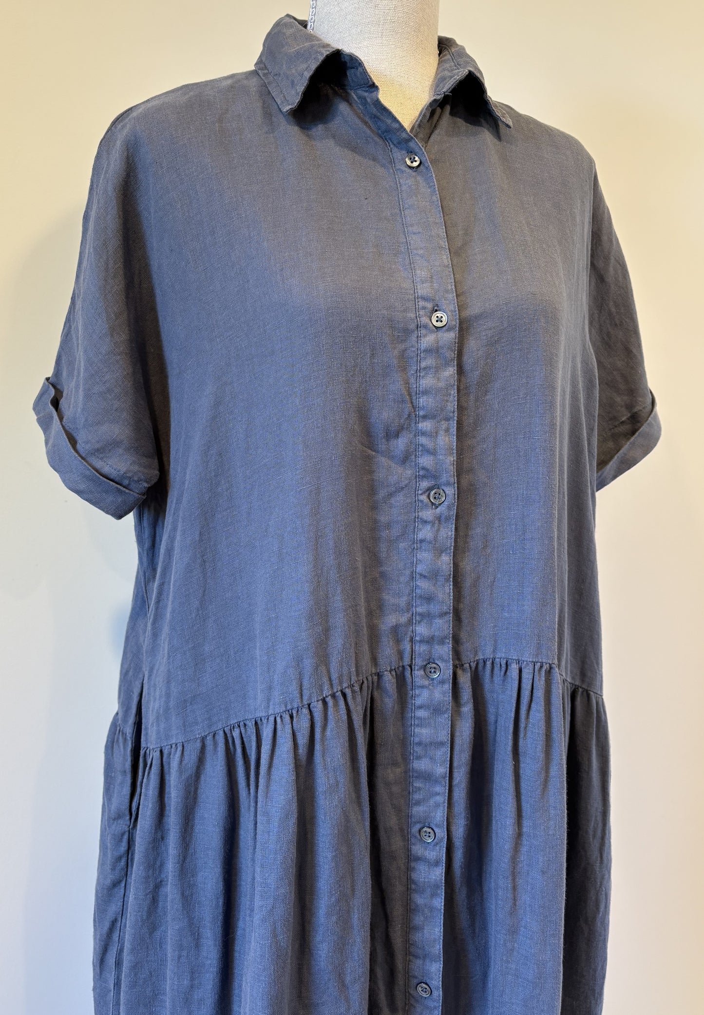 Assembly Label Tiered Linen Dress