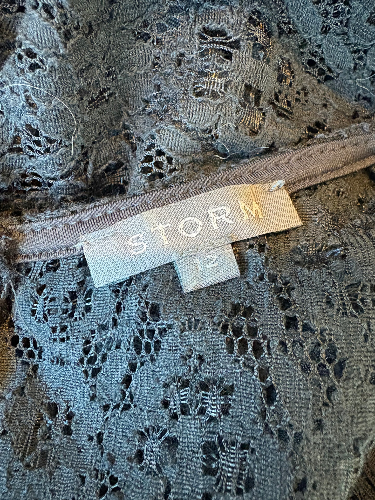 Storm, lace dress with feather skirt - 12