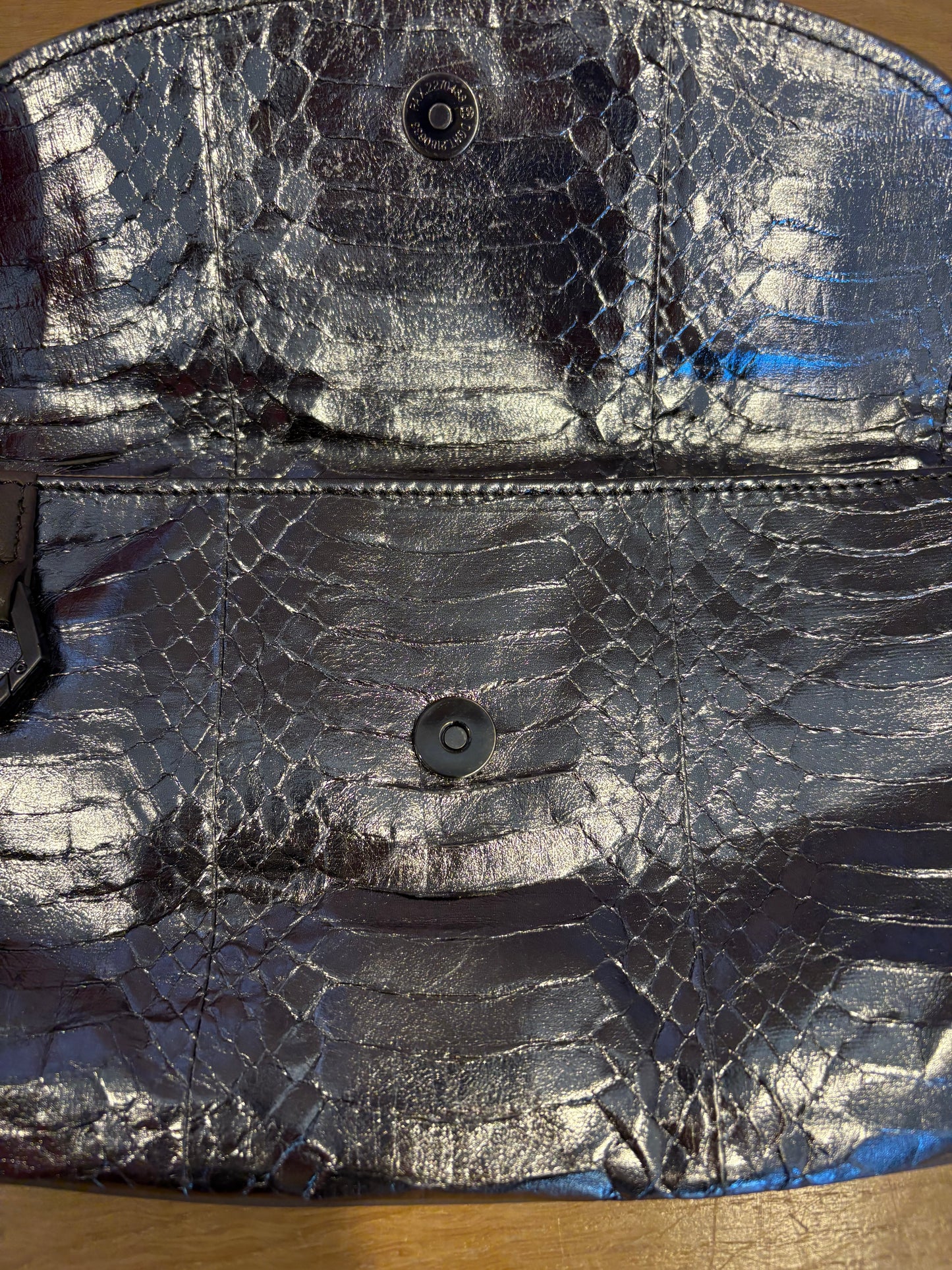 Witchery Leather Clutch - Silver