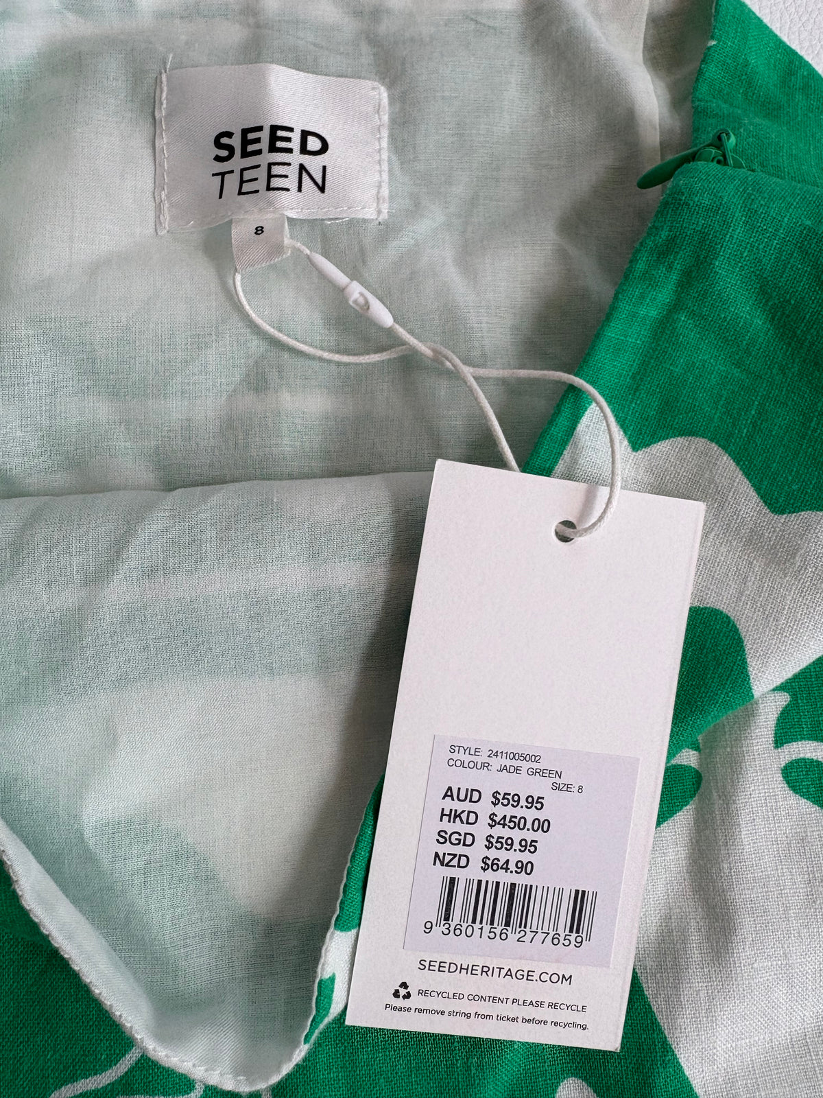 Seed Heritage Teen - Palm Skirt - 8 (RRP $64)