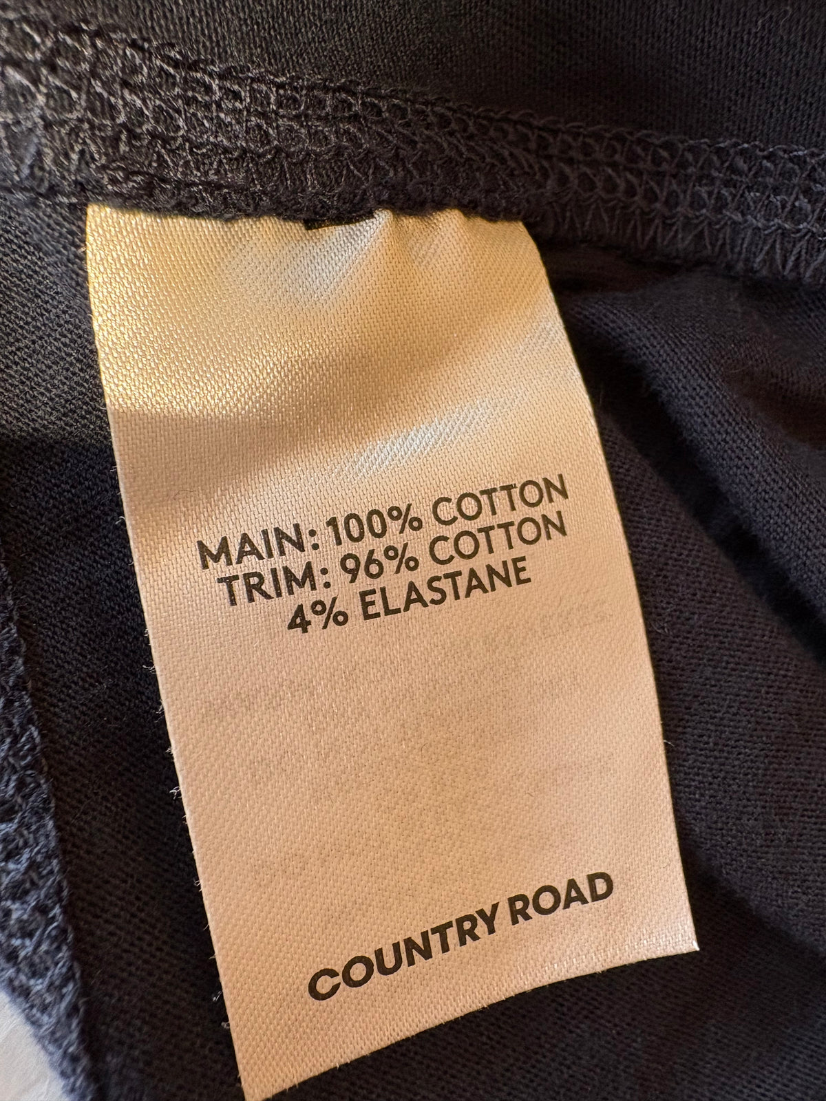 Country Road Navy Stitch Detail Midi Dress - L (RRP - $159)