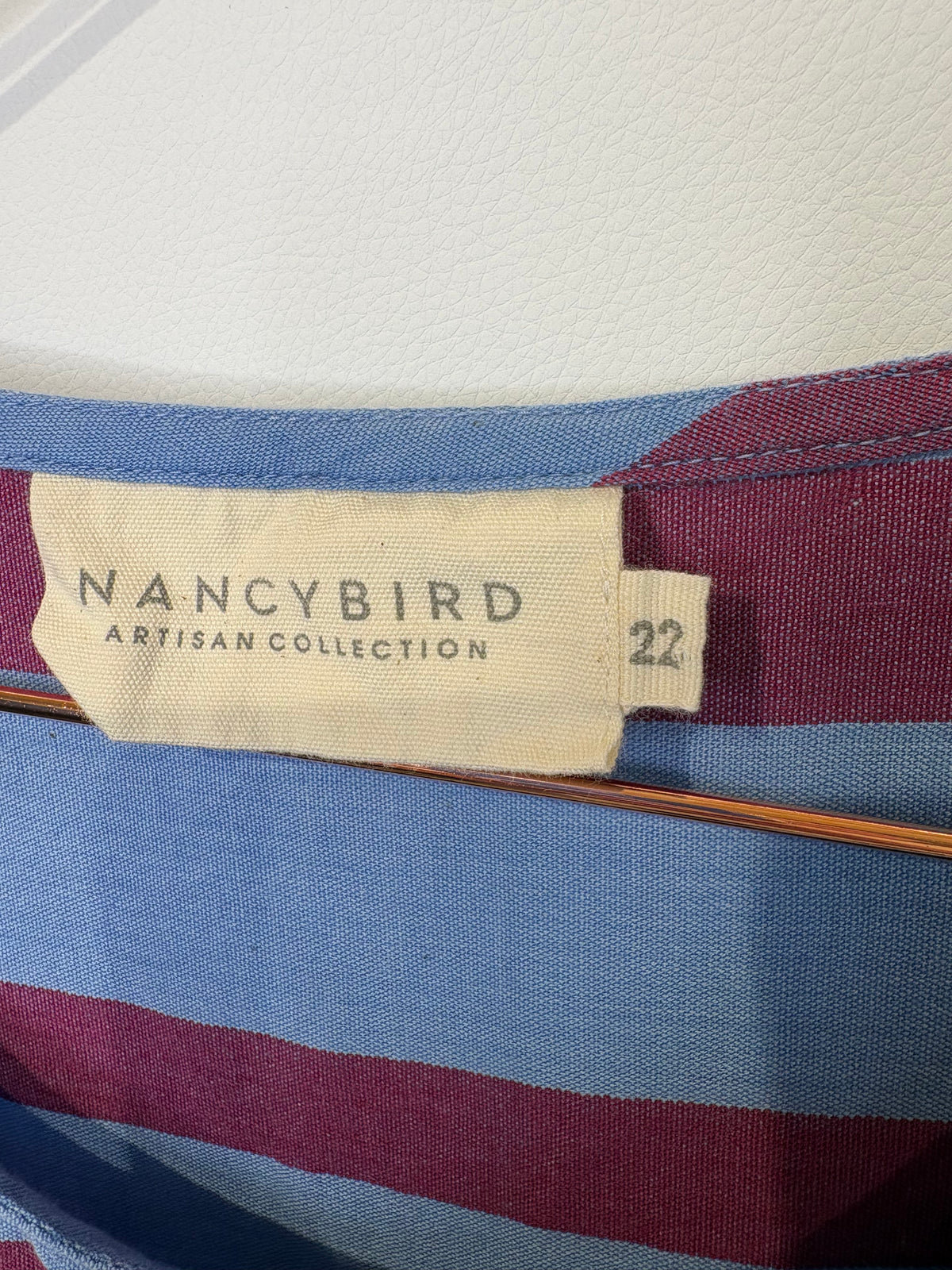 Nancybird Simspon Top – Raspberry Stripe - 22