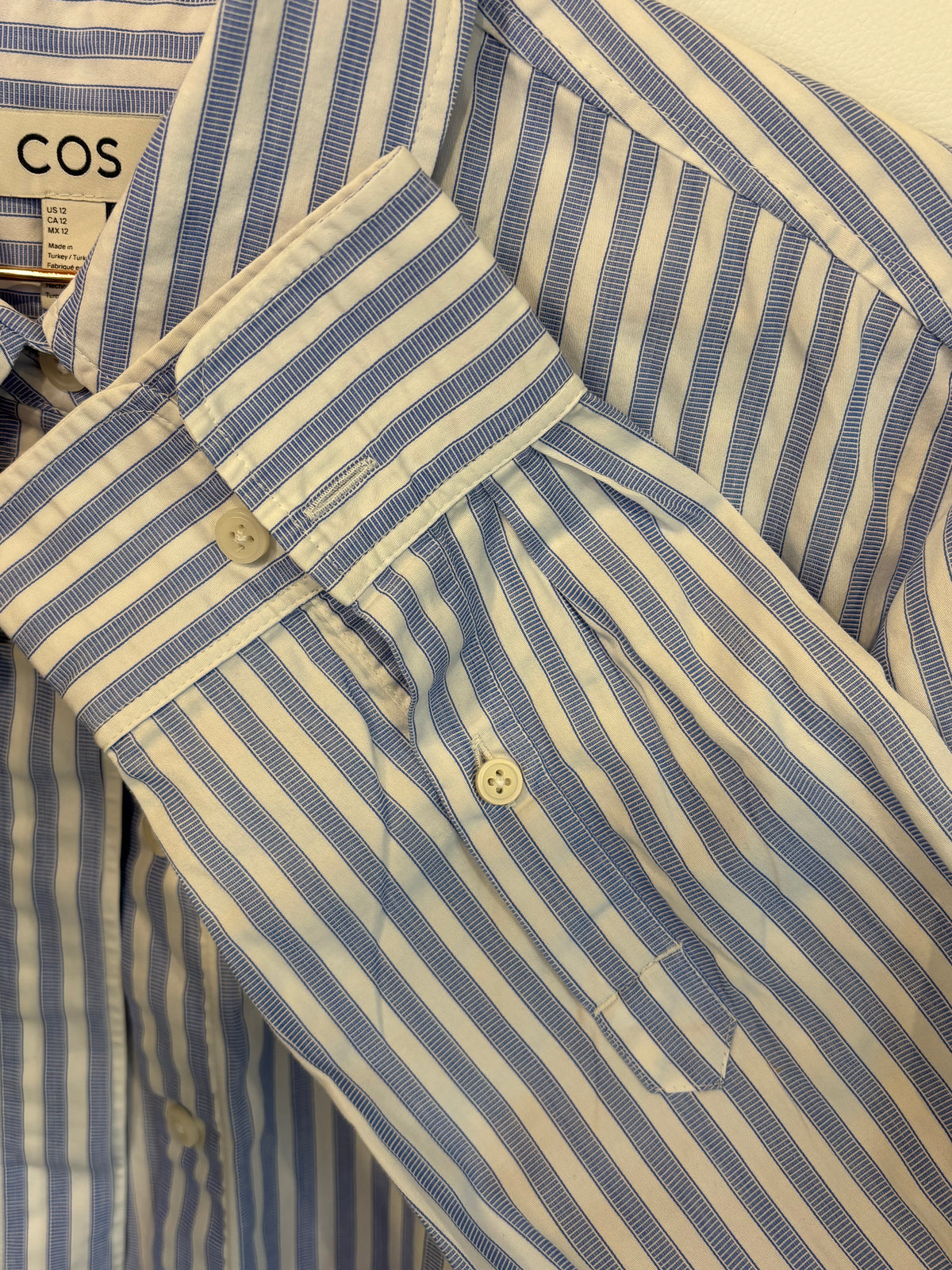 COS Minimal Concealed-Placket Shirt - US12 (Approx. NZ 14)