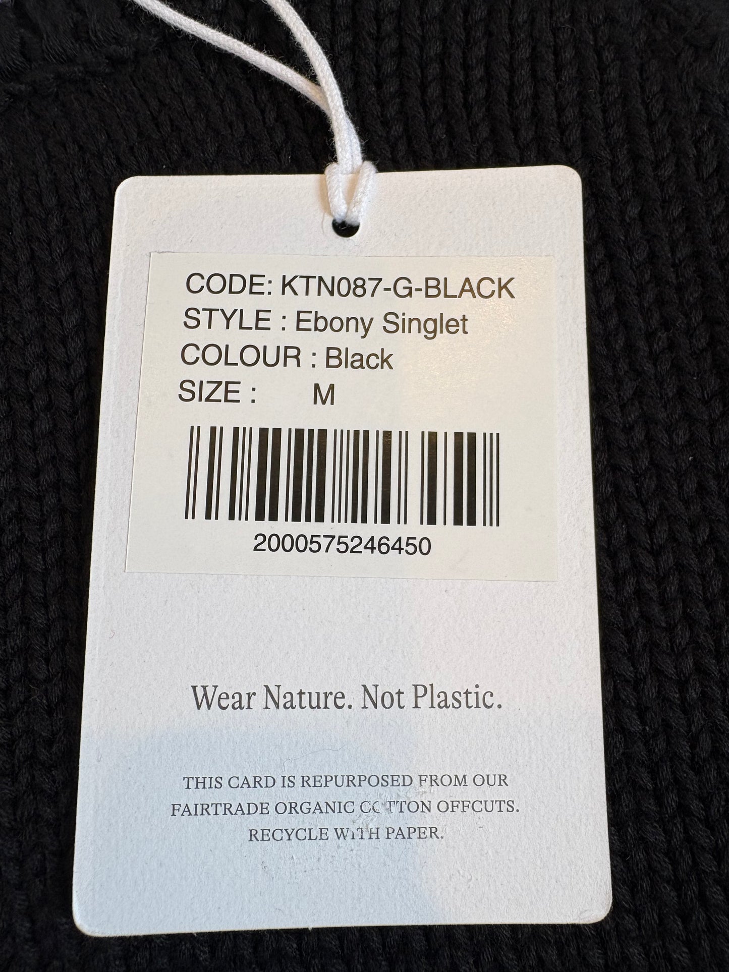 Kowtow Ebony Singlet Black - M