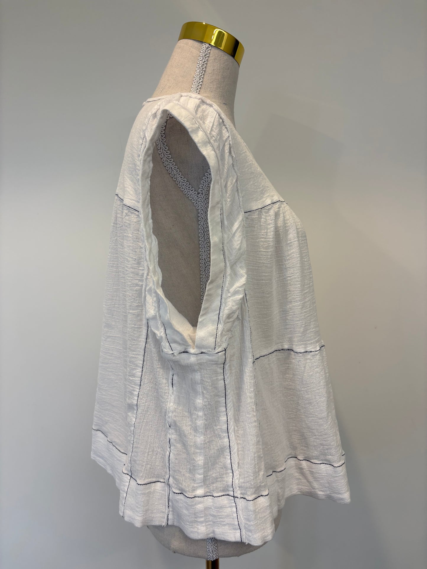 Max Elsie Stitch Detail Shell Top - 18