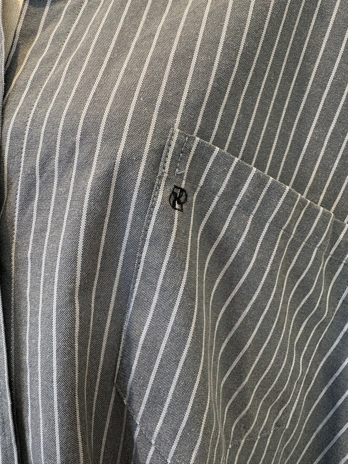 Dissh Mason Slate Oversized Stripe Shirt - 16