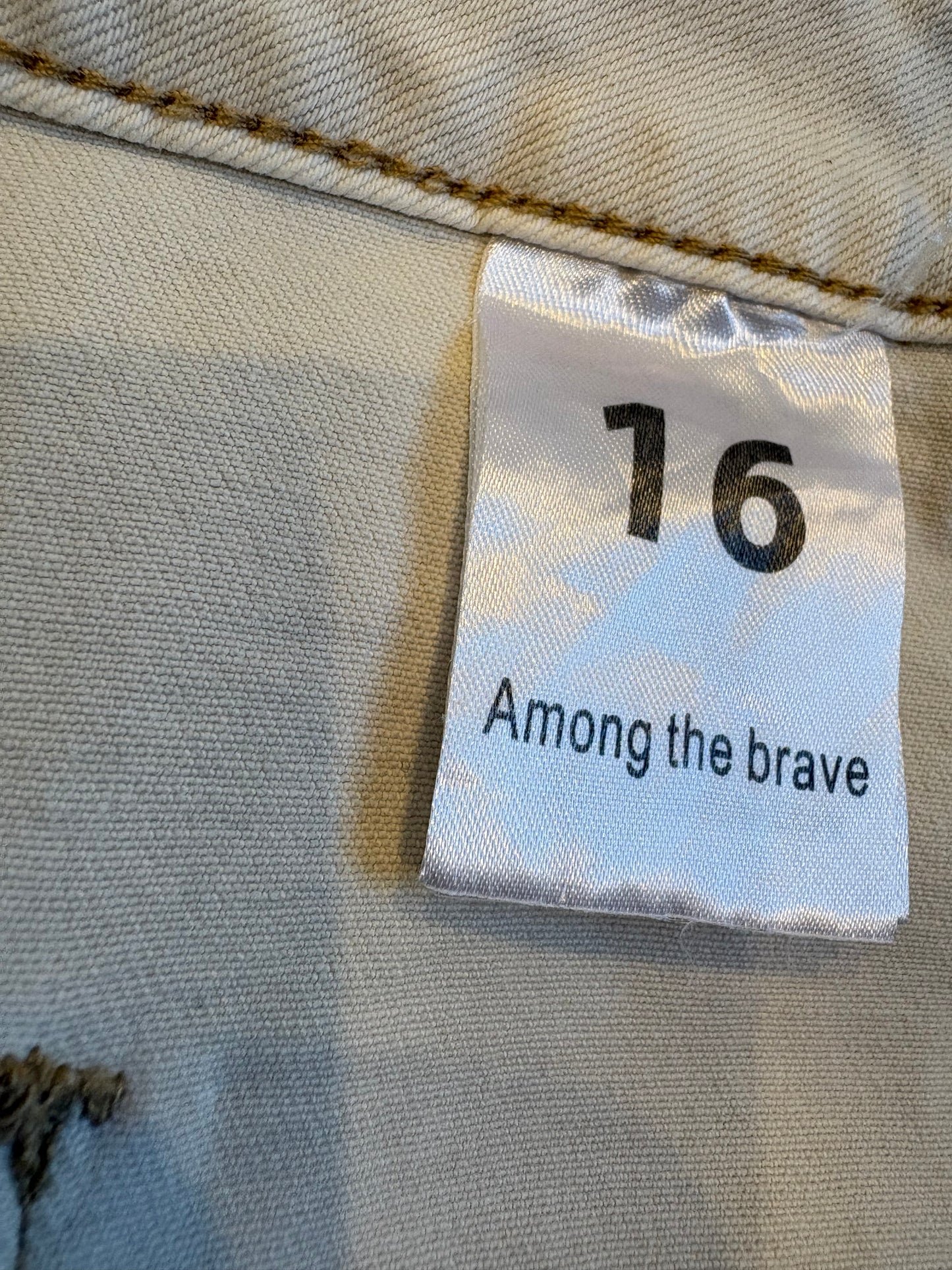Among the Brave - Zoey Ecru High Rise Wide Leg Pocket Jean - 16