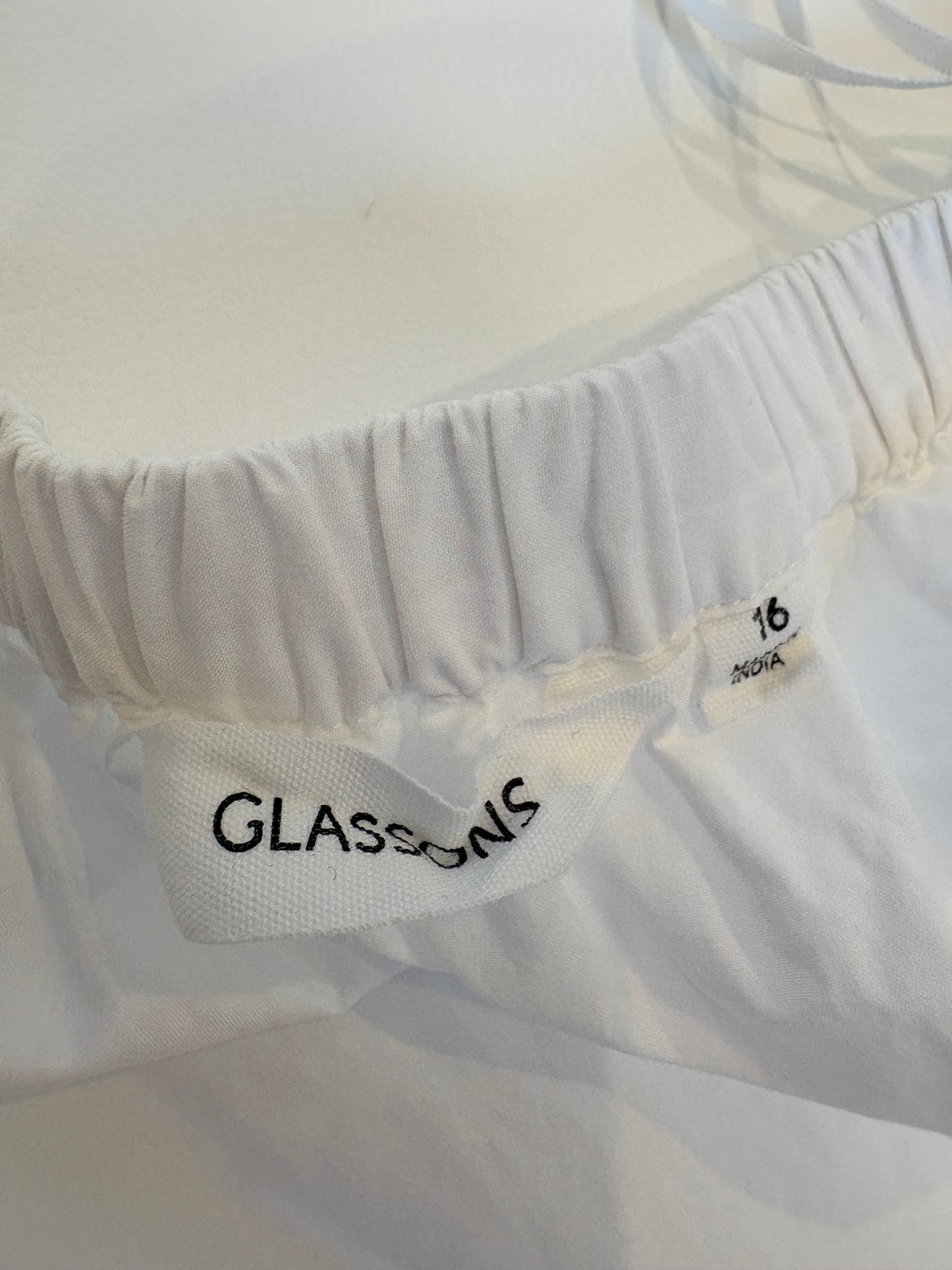 Glassons White Peplum Top - 16