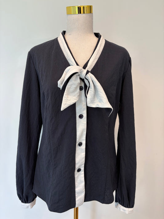 WORLD - Fallacious Blouse, Navy / Ivory - M