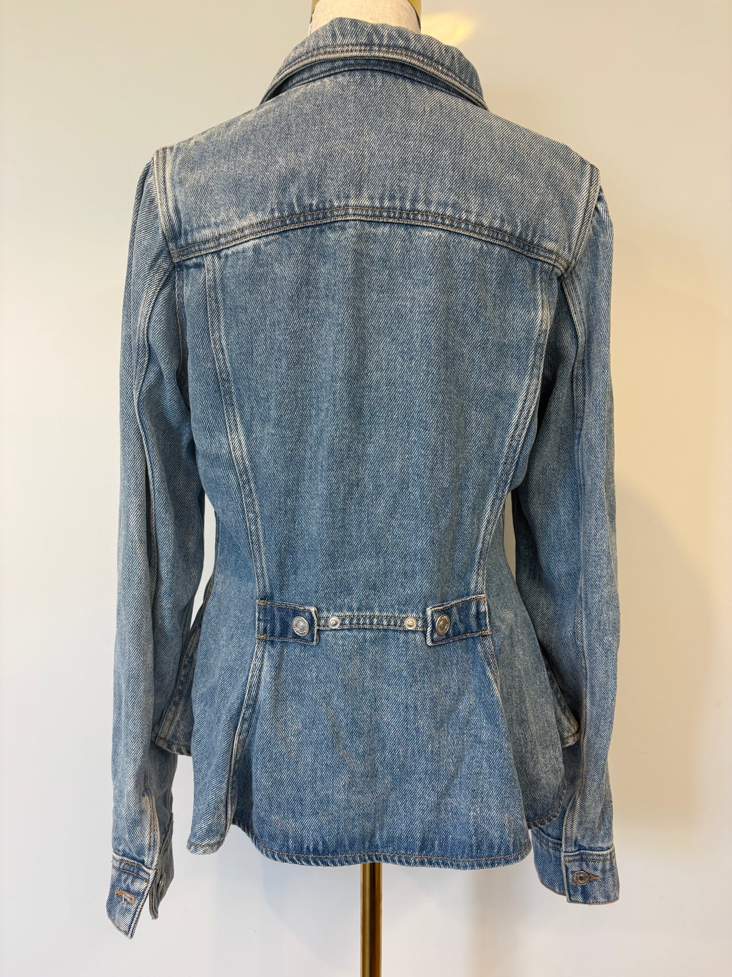 7 for all Mankind Flounce Trucker Jacket - S