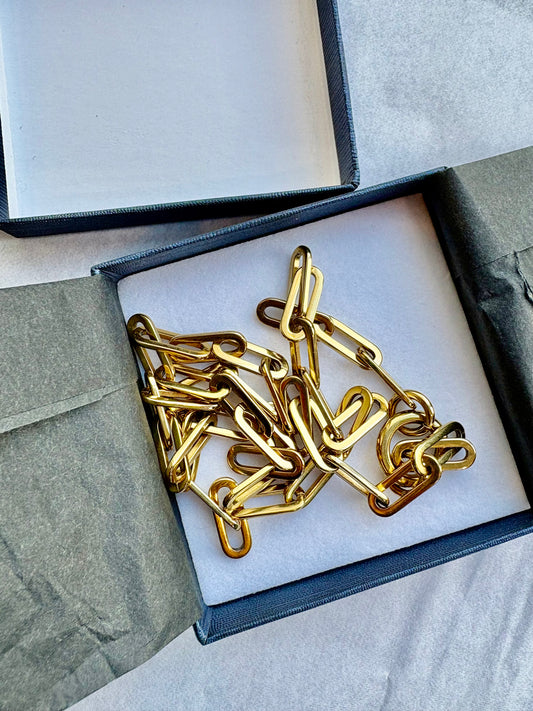 Cathy Pope Long Loop Necklace - Yellow Gold (RRP $229)