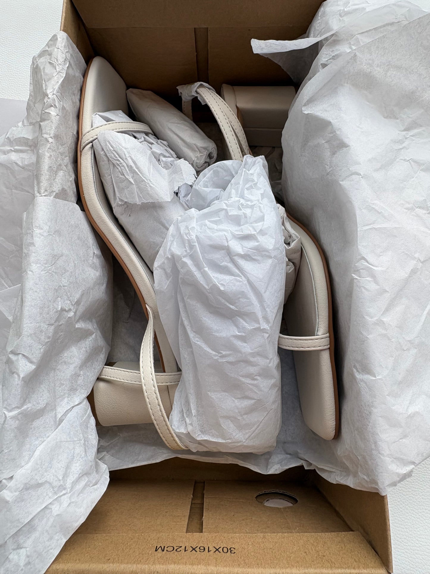 Nelson Made Strappy Mini Block Cream Sandal - 40