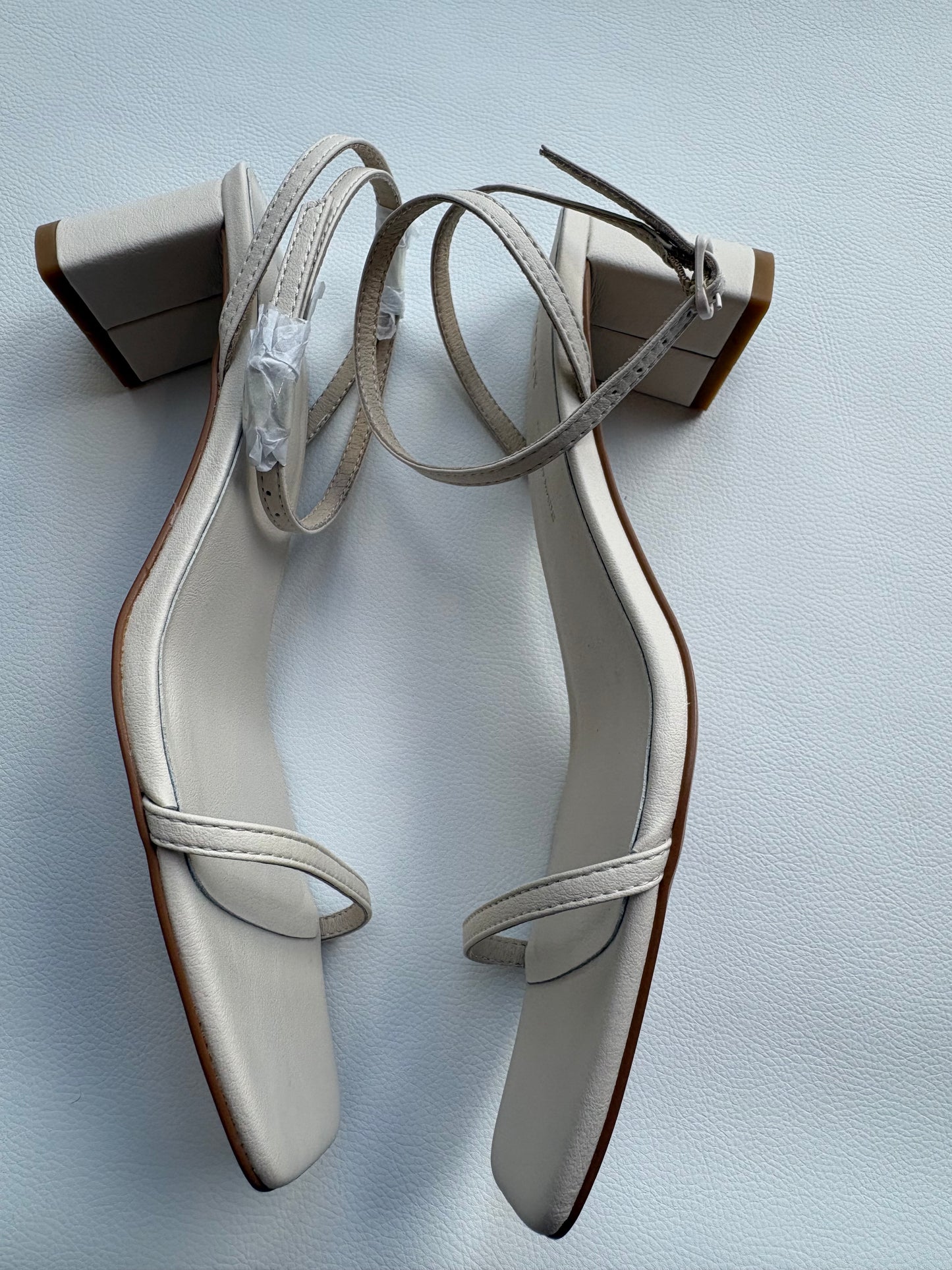 Nelson Made Strappy Mini Block Cream Sandal - 40