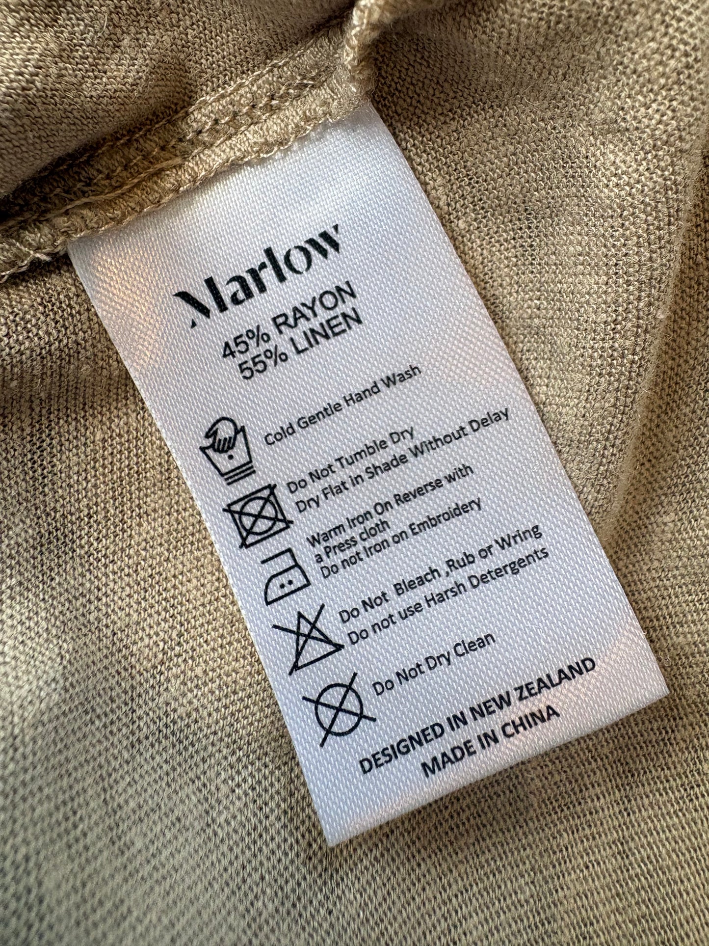Marlow Noto Linen Tee - XL
