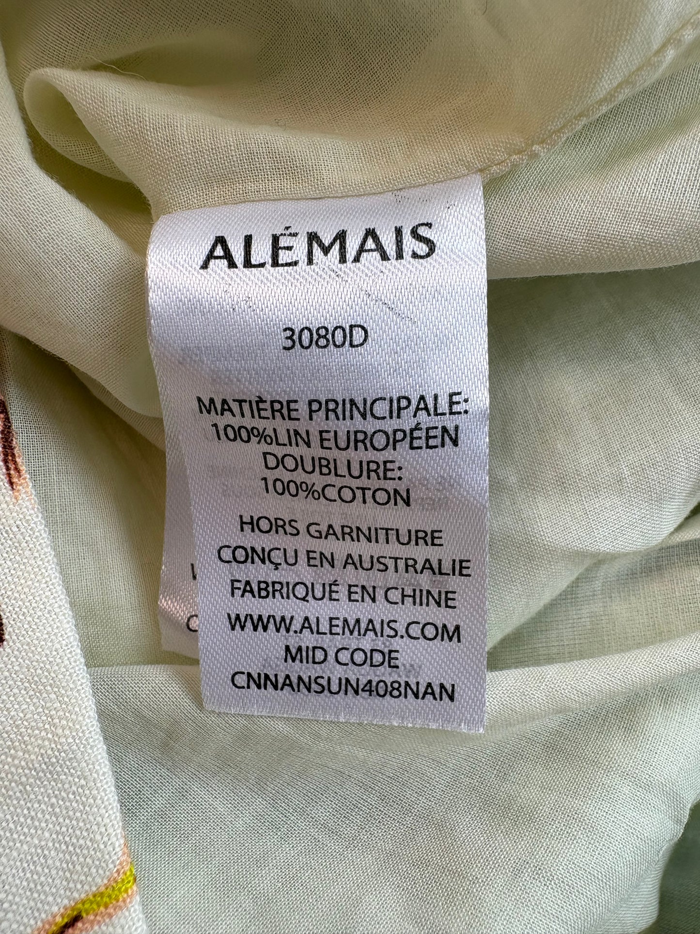 Alemais Hotel Lamu Mini Dress - Size AU14