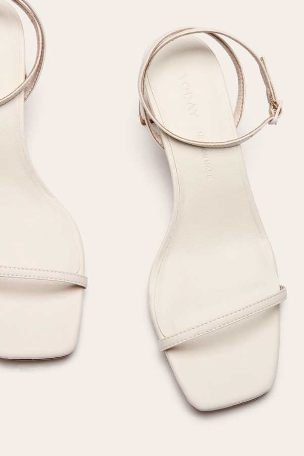 Nelson Made Strappy Mini Block Cream Sandal - 40