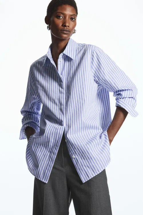 COS Minimal Concealed-Placket Shirt - US12 (Approx. NZ 14)
